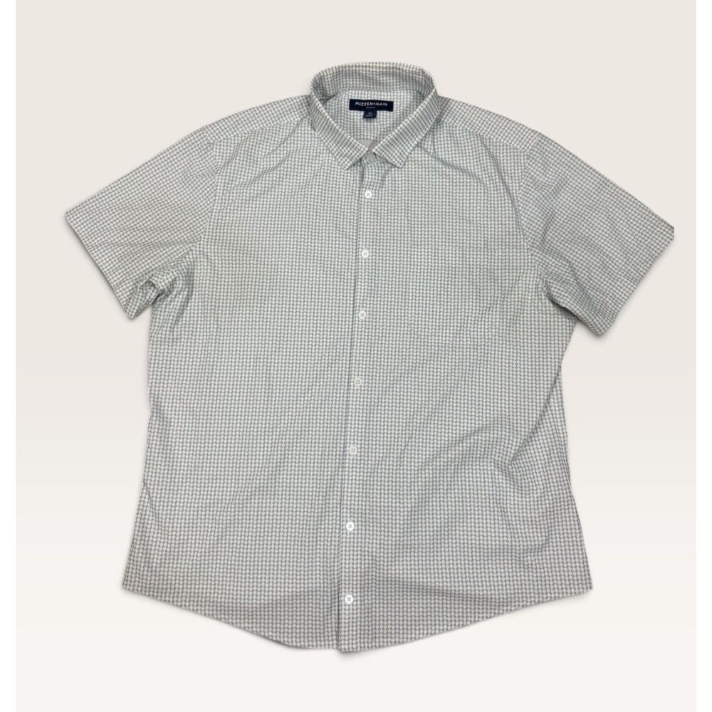 Mizzen+Main Leeward Short Sleeve Shirt Size XL - Gray Square Geo Print